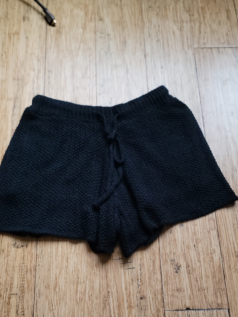 Sweet Love Black Knit Drawstring Lounge Shorts